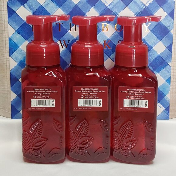 BATH & BODY WORKS WHITE BARN 'SUNRISE WOODS' FOAMING HAND SOAP 3-PIECE SET - Picture 4 of 15